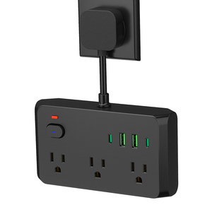 Hot bán điện dải Trắng chúng tôi cắm du lịch adapter 6 <span class=keywords><strong>AC</strong></span> chúng tôi cửa hàng 2 USB 2 Type-C jack cắm cho công nghiệp bệnh viện sử dụng OEM ODM - Product Image 2