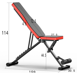 Low-Priced Factory Supply Adjustable <b>Dumbbell</b> Weight Bench Folding Incline Decline Workout Equipment for Body Building Gym - Product Image 4