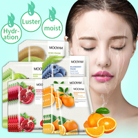 Masque facial coréen bio aux fruits en feuille : Nettoie et hydrate – Masque en feuille aux pommes vertes, kiwis et myrtilles