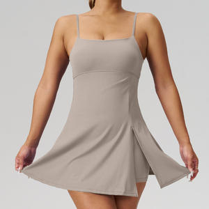 Спортивное платье для гольфа на открытом воздухе с подкладкой для груди, дышащая базовая одежда, юбка для йоги и тенниса, короткая юбка для ходьбы с защитой от просвечивания для женщин - Product Image 3