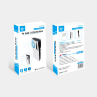Ventilateur de refroidissement USB Plug-and-Play pour PS5 Slim Console Voyant lumineux Ventilateur intelligent avec 3 Hub Usb pour accessoires de jeu PS5 Slim