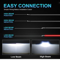 Feux LED personnalisés pour voiture, 100 W, faisceau haut et bas, lentille de projecteur bi-LED, 3,0 pouces, 6000 K, système d'éclairage automobile K5