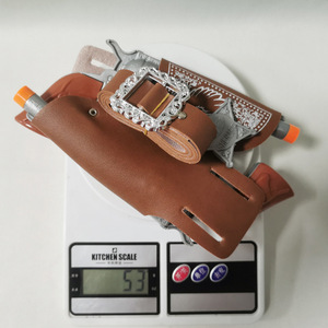 क्रॉस-बॉर्डर बच्चे काउबॉय खिलौना बंदूक पश्चिमी रिवॉल्वर दोहरी बंदूकें होल्स्टर स्टेज प्रदर्शन पोशाक प्रोप्स के साथ - Product Image 3