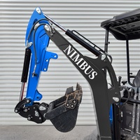 Mini-excavatrice NIMBUS à faible bruit, 1 tonne, 1,2 tonne, avec bras de rétraction, accoudoir ergonomique, pour travaux de construction