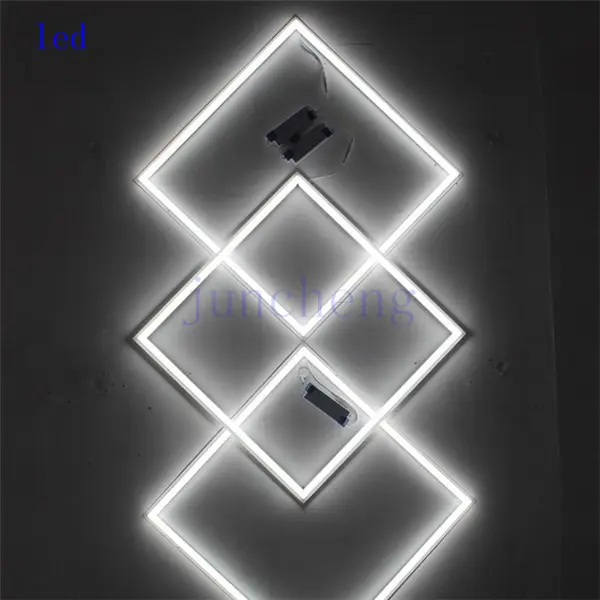 40w 60x60 62x62 Dimmable Rgb Rgbw Led 패널 빛 Alexa/Google 홈 Dmx 512 눈부심 방지 정지 Recessed 알루미늄 무선