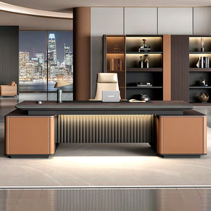 High-End Solid Wood Glass Modern Italian-Style Boss Executive Chairman Desk <b>File</b> <b>Box</b> Drawers Floor Mount for Commercial Use New - Product Image 1