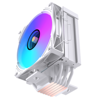 Refroidisseur d'air pour processeur RGB Lovingcool 120 mm, 4 caloducs en cuivre, connecteur 4 broches, tension 5 V, interface d'alimentation 3 broches, refroidissement PC pour ordinateur