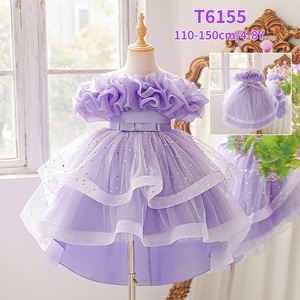 Abito <span class=keywords><strong>da</strong></span> <span class=keywords><strong>principessa</strong></span> a strati con brillantini e fiori per bambina, elegante abito <span class=keywords><strong>da</strong></span> festa per matrimonio, abiti <span class=keywords><strong>da</strong></span> bambina per feste, modelli di vestiti per bambini. - Product Image 2