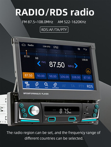 BQCC 7 "1din Universal CarPlay pantalla retráctil automática reproductor Multimedia para coche BT RDS AM FM Mirror Link MP5 Radio cámara trasera - Product Image 6