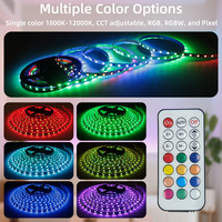 Vente directe usine – Bande LED intelligente RGB WS2811 60, 72, 96 LED/m avec contrôle à distance Wi-Fi pour salle de jeux