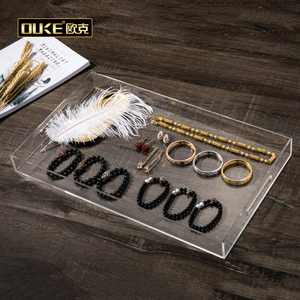 Bandeja de plexiglás acrílico personalizada fácil de limpiar transparente de clase alta al por mayor bandeja de carta de papel Acrílico - Product Image 2