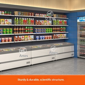 Étagère de réfrigérateur métallique personnalisée pour supermarché, présentoir de crème glacée pour magasin de proximité, étagère de congélateur multi-niveaux - Product Image 2