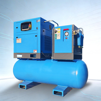 Compresseur d'air à vis industriel lubrifié stationnaire 500L 220V/380V 50Hz 10HP 7.5KW 8-10Bar pour service automobile
