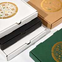 Boîte à pizza personnalisée avec poignée, impression de logo au design élégant, boîte à pizza pratique de qualité alimentaire conforme aux normes, 7 pouces