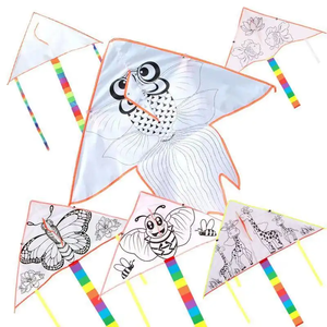 <span class=keywords><strong>Cerf</strong></span>-<span class=keywords><strong>volant</strong></span> commercial pour enfants, en papier diamant bicolore, à peindre et à dessiner, avec logo, en forme de triangle, pour l'enseignement, OEM/ODM - Product Image 3