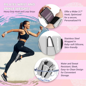 Nhà Máy Ban Đầu Bán Buôn Pilates Vòng Đeo Tay Silicone Bangles Mặc Mạnh Mẽ Velcro Cánh Tay Chân Trọng Thiết Lập Có Thể Điều Chỉnh Mắt Cá Chân Trọng Lượng - Product Image 5