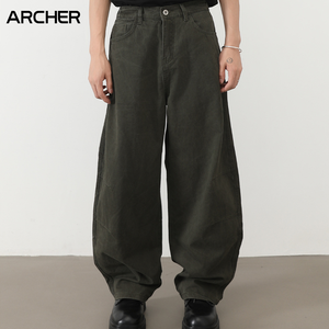 <span class=keywords><strong>Pantaloni</strong></span> Casual <span class=keywords><strong>da</strong></span> <span class=keywords><strong>Uomo</strong></span> di Tendenza a Gamba Dritta Stile High Street <span class=keywords><strong>in</strong></span> 100% Cotone <span class=keywords><strong>con</strong></span> <span class=keywords><strong>Vita</strong></span> Semi-Elastica e Jeans a Coltello Curvi <span class=keywords><strong>con</strong></span> Fronte Piatto - Product Image 3