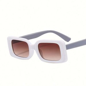 Lunettes de soleil rectangulaires rétro bicolores tendance 2023, petites lunettes carrées pour hommes et femmes - Product Image 5