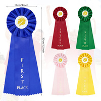 Rubans de trophées en satin à face unique avec logo personnalisé, vente directe d'usine, rubans de récompenses très vendus pour les prix des concours