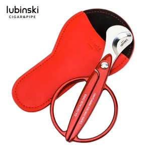 Lubinski пользовательский резак для сигар ножницы из нержавеющей стали Марка can Laser с кожаным чехлом