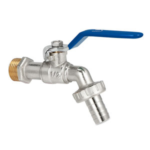 Robinet mural en cuivre à raccord rapide 4 points pour évier de jardin extérieur, style à poignée unique - Product Image 4