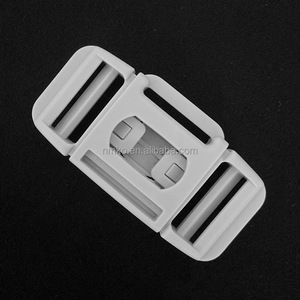 Hebilla de bebé de tres puntos de estilo japonés de alta calidad, hebilla de bloqueo de plástico gris y blanco de 25mm, piezas y accesorios especiales para bolsas - Product Image 5