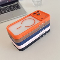 Étui de téléphone magnétique transparent deux-en-un de luxe pour iPhone 11 12 13 14 15 16 17 Pro Max Plus Air Bumper Coque arrière
