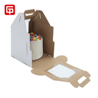 Caja alta de cartón corrugado para pasteles con ventana transparente para embalaje de alimentos Tipo de carpeta de papel
