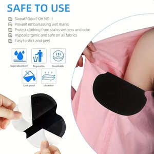1 Paquete de Almohadillas Negras para el Sudor de las <span class=keywords><strong>Axilas</strong></span>, Protectores de <span class=keywords><strong>Axilas</strong></span> Grandes Empaquetados Individualmente, Tela Mejorada y Extra Absorbente para Hombres y Mujeres - Product Image 2