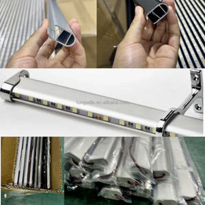 ราวแขวนเสื้อผ้าอะลูมิเนียมเคลือบผิวแบบ LED ราวแขวนผ้าแบบท่อรูปไข่และท่อกลมสำหรับแขวนเสื้อผ้า - Product Image 4