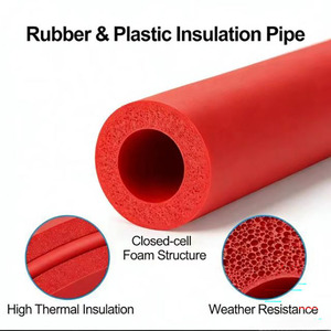 <span class=keywords><strong>Tuyau</strong></span> d'<span class=keywords><strong>isolation</strong></span> insonorisant et antigel en caoutchouc plastique rouge et bleu haute densité à cellules fermées pour la protection thermique - Product Image 2