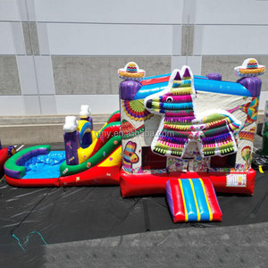 GMY Inflatables - Casa Inflable con Tobogán de Agua y Diseño de Bandera Estadounidense para Niños, Parque Infantil al Aire Libre - Product Image 6
