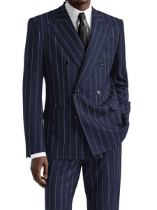 Abito da <span class=keywords><strong>Sposo</strong></span> Slim Fit di Lusso con Dettagli Ricamati, <span class=keywords><strong>Doppiopetto</strong></span>, Completo Formale da Uomo per Occasioni di Lavoro e Banchetti, Due Pezzi - Product Image 5