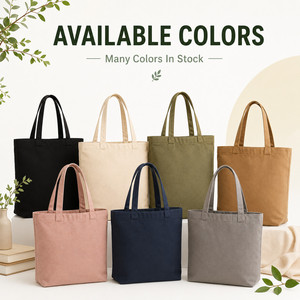 Custom Printed Cotton <b>Canvas</b> Shopper <b>Bag</b> with Reinforced Handles Snap Closure and Multiple Size Options - Product Image 5