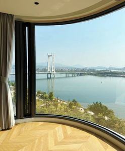 Bedroom Aluminium Casement Window Open <b>Swing</b> In,Top Quality <b>Sliding</b> Curved Corner Window With Arc Glass - Product Image 4