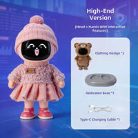 Robot compagnon en peluche Jimei AI, 7-14 ans, divertissement éducatif, contrôle par application WiFi, reconnaissance vocale, écran LCD