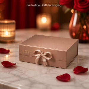 Boîte cadeau rigide de luxe pour la Saint-Valentin, dorure à chaud LOVE, laminage mat, couvercle rabattable, emballage personnalisé pour bijoux et cosmétiques - Product Image 5