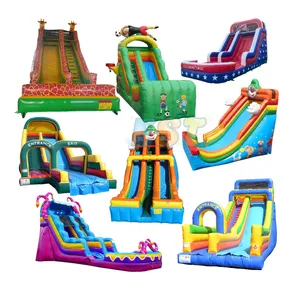 Customizable outdoor adult commercial giant inflatable water slide cheap backyard kids inflatable slide with swimming pool