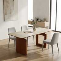 Table à manger en bois massif - Design minimaliste pour appartement et usage domestique - Construction durable