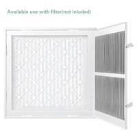 Grille de ventilation carrée moderne en acier avec filtre AC de 1 pouce d'épaisseur pour ouverture de conduit de plafond/mur