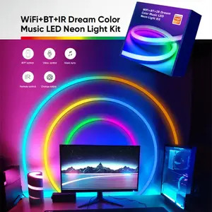 Banqcn Hersteller Großhandel Rgb Streifenlicht wasserdicht dimmbar schneidbar fernbedienbar flexibel Neon 5 m 10 m Led Streifenlicht Neon