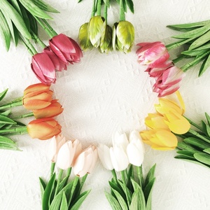 Fournisseur direct d'usine, tulipes artificielles multicolores vibrantes pour la décoration <span class=keywords><strong>de</strong></span> la maison, les arrangements <span class=keywords><strong>de</strong></span> mariage et la mise en scène d'événements - Product Image 4