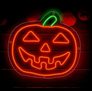 Insegna al neon della zucca di halloween di stile caldo di vendita 2022 per la festa al neon di halloween