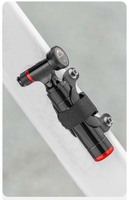 PRO-STAR Convenient Mini Aluminum Alloy CO2 Inflator Presta Valve Hand Pump High Pressure >160PSI Air Gauge Emergency Use 16g