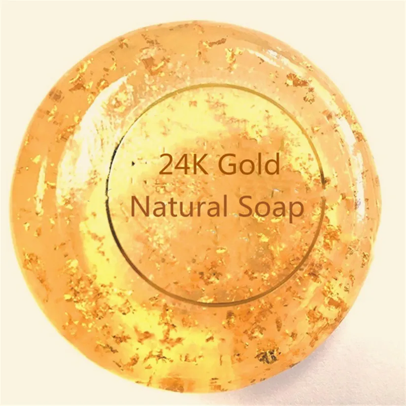 Savon naturel fait à la main à feuille d'or 24K, OEM, de haute qualité, pour les soins de la peau, vente en gros, g