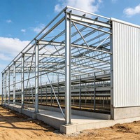 Poulailler en acier préfabriqué résistant au vent (121 mph), design moderne, facile à nettoyer, abri de ferme, poulailler, taille personnalisée