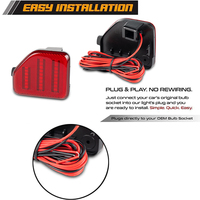 Nouveau kit de feux réflecteurs LED rouges pour pare-chocs arrière, indice de protection IP67, pour Wrangler JL Sahara Rubicon MOAB 2018 et versions ultérieures UNIQUEMENT