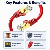 Câble patch rond OEM sur mesure 10 Gbit/s S/FTP Cat7 en cuivre toronné CCA Cat 7 pour caméra CCTV PoE DVR NVR