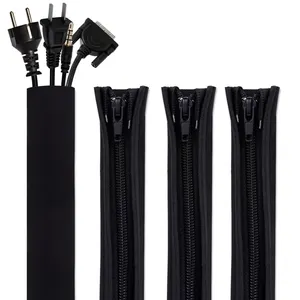 HOT Selling Wholesale Flexible Dustproof Neoprene With Zipper Cable Sleeves Neoprene Cable Wire Management Sleeve