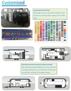 Sợi thủy tinh và nhôm thức ăn đường phố xe tải để bán Hot Dog & Ice Cream giỏ hàng cho nhượng Bộ & kẹo chip thương nhân - Product Image 2